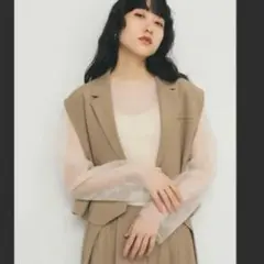 KBF＊リバーシブルレイヤードチュールカットソー