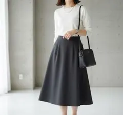 G1996*theory セオリー☆ウール☆ひざ丈☆スカート☆グレー☆2