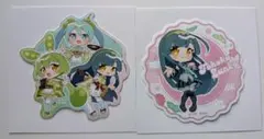 初音ミク × 東北ずん子 × ずんだもん コラボトレーディングステッカー