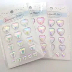 ハート型デコレーションシール 3点セット セリア　ダイソー