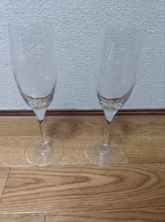 【未使用品】星模様のガラスワイングラス 2個セット　外箱あり