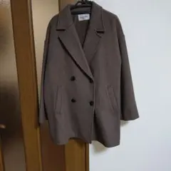 le.coeur blanc ブラウン ダブルブレストコート