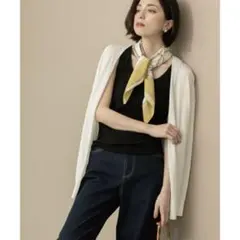 OPAQUE.QLIP サマー カーディガン 38 洗える ホワイト