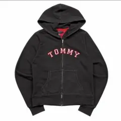 TOMMY ジップアップパーカー ブラック M
