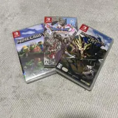 人気ゲーム3本セット Minecraft モンハン　モンハンライズ