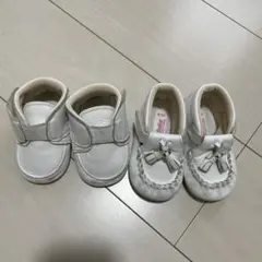 日本製 ホワイト モカシンファーストシューズ セット
