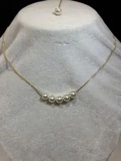 伊勢志摩英虞湾産あこや真珠　7.4-7.7mm パールネックレス