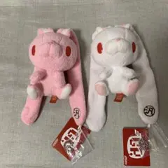 チャックスＧＰ　汎用うさぎ　ぬいぐるみ ピンク ホワイト ひとくちサイズ