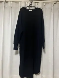 FREAK'S STORE ブラック Vネック ロングワンピース F