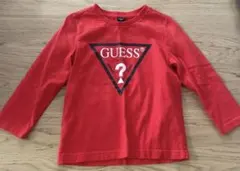 GUESS 赤 薄手長袖 ロングTシャツ