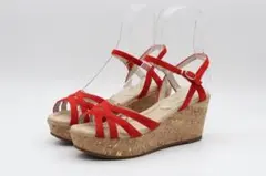 58■ピシェ アバハウス コルクウエッジサンダル(38)超美品のサムネイル