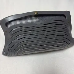 グレー メッシュデザイン クラッチバッグ