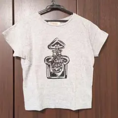 relacher　ルラシェ　スパンコールインク瓶デザイン 半袖Tシャツ グレーのサムネイル