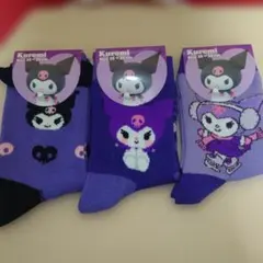 Kuromi キッズ靴下 3足セット 15-20cm 新品
