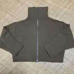 N°9286 ブラウンニット 短丈 カーディガン