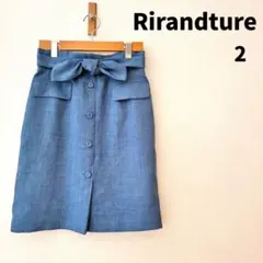 Rirandture タイトスカート ブルー サイズ2 リボン付きのサムネイル