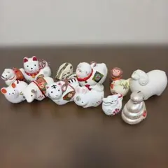 12体セット 干支の陶器置物 楽天市場】十二支飾り 小さい 段飾り セット 置物 干支 鈴 寿々 土鈴 正月