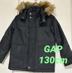 GAP KIDS 黒 ダウンコート・中綿コート ファー付き　130cm