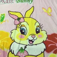 レトロな　ミスバーニー　キャラクター　ジュニアタオルケット　100x140cm