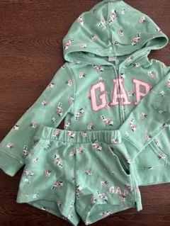 GAP 花柄パーカー ショートパンツ セットアップ 100 春秋 おしゃれ