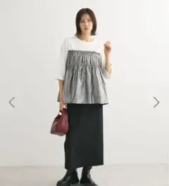 【完全未使用】ショコラフィネローブ Iライン ナロースカート