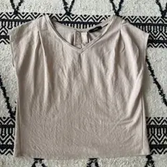 rienda Vネック フレンチスリーブ　Ｔシャツ トップス　バックオープンのサムネイル