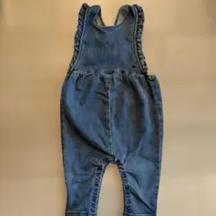 デニムロンパース フリル付き