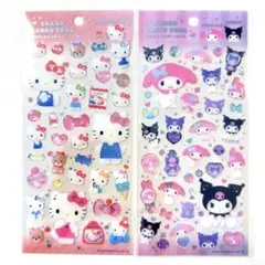 【2枚セット】サンリオ クリアキャンディシール　マイメロクロミ&キティ