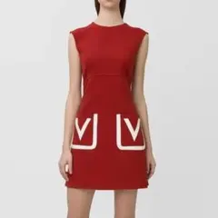 VALENTINO バイカラー 半袖ワンピース イタリア製 - メルカリ