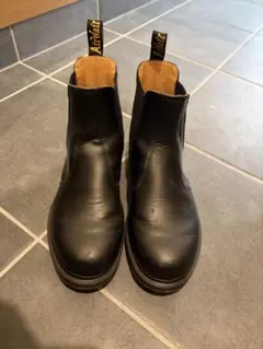 レザー サイドゴアブーツ ブラック