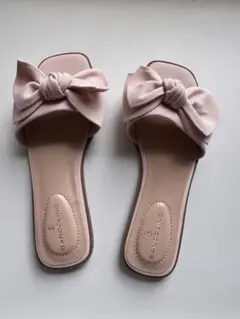 Bandolino ピンクリボンサンダル 6.5/23cm