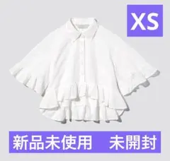 GU rokh ペプラムシャツ オフホワイト コットンレース　xs