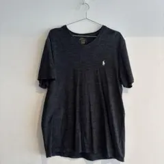 ポロラルフローレン Tシャツ Vネック Lサイズ ダークグレー