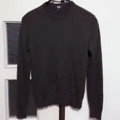 美品 ユニクロ エクストラファインメリノ クルーネック セーター ブラウン 中古