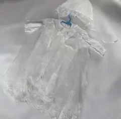 セレモニードレス　ベビードレス 刺繍　帽子付き　退院着　新生児