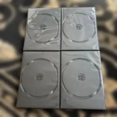グレー DVDケース 4枚セット(色：ブラック)