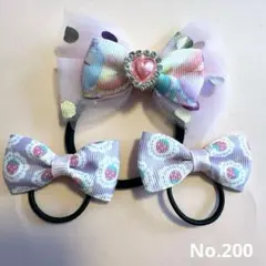 ヘアゴム　ハンドメイド　女の子　小学生　幼稚園　3つセット