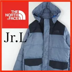 ノースフェイス　ダウンジャケット　グレー　黒　ジュニア　L　160