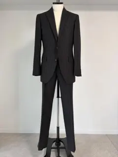 【超美品】スーツカンパニー A7 ストライプスーツ グレー