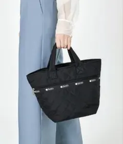 レスポ 神崎恵 コラボ MEDIUM MULTI TOTE ビターブラックキルト