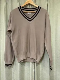 BEAMS HEART ビームスハート　Vネックセーター ベージュ　M メンズ