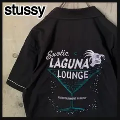 283k【人気Lサイズ】ステューシー☆刺繡ロゴ カクテル ボーリングシャツのサムネイル