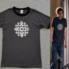 CBCリンガーTシャツ グレー　カナダ放送協会 企業tシャツ　90-00's