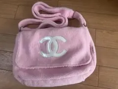 お値下げ CHANEL ノベルティ パイル地 ショルダーバッグ ピンク
