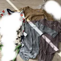 長袖 ロンパース 肌着 6枚まとめ売り 80サイズ