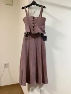 未使用品　ホソコールピンク ビスチェスカートセットアップ