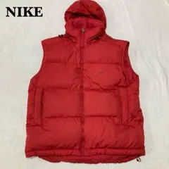 希少90s'NIKE フード有り　ダウンベスト　赤acgナイキジャケット