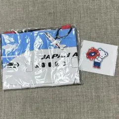 JAL ファミリア JALオリジナル レッスンバッグとミャクミャクコラボワッペン