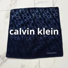 Calvin Klein ネイビー ロゴハンカチ　ハンカチ