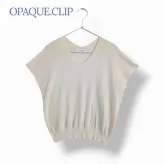 ＊OPAQUE.CLIP＊ サイズ38 トップス ニット フレンチスリーブ